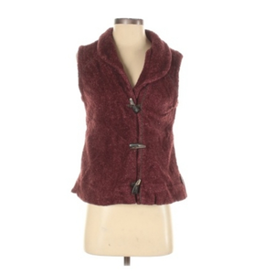 WOMENS WOOLRICH VEST JACKET SIZE S‎ Maroon Wine Yellowstone Southwest Western